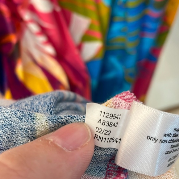 LANE BRYANT UEC Size 14/16 Sleeveless Tropical Print Midi Dress Pink Blue yellow - Picture 15 of 16